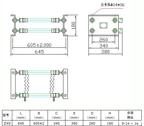 ZX9型电阻器用途说明